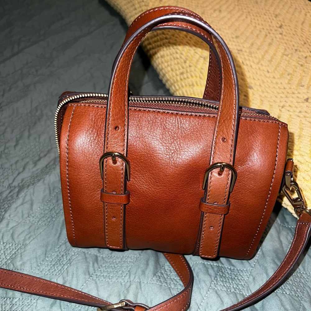 Fossil Carlie Mini Satchel - Brown